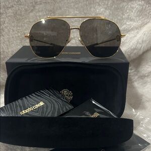 Roberto Cavalli Gold Frame Sunglasses
